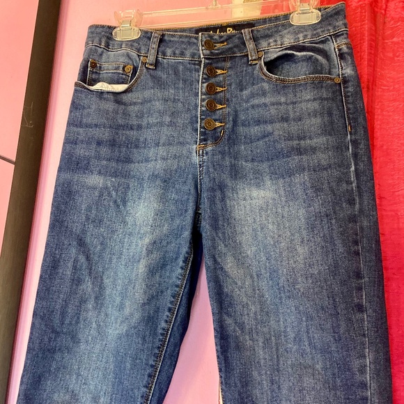 Indigo Rein Distressed Skinny Jeans Classic Medium Wash Stylish Women’s Size 9 - Picture 3 of 4